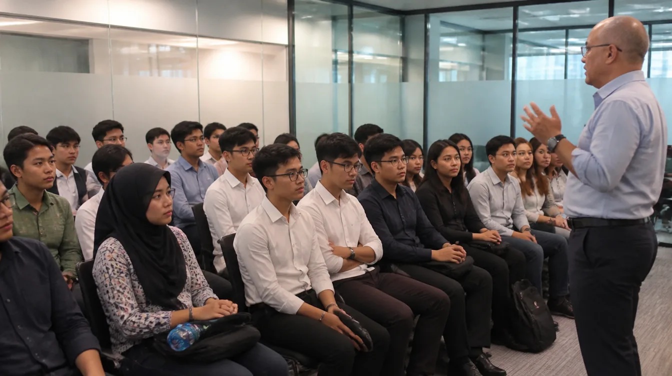 Students visit an accounting firm