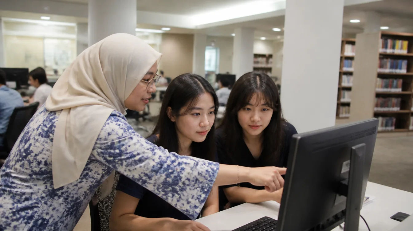 Help at the library desk