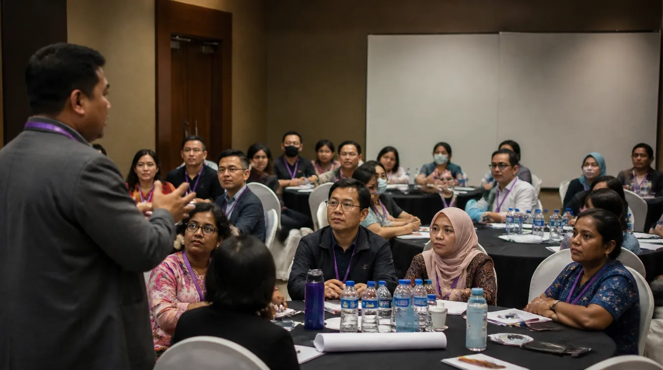A teacher conference on campus