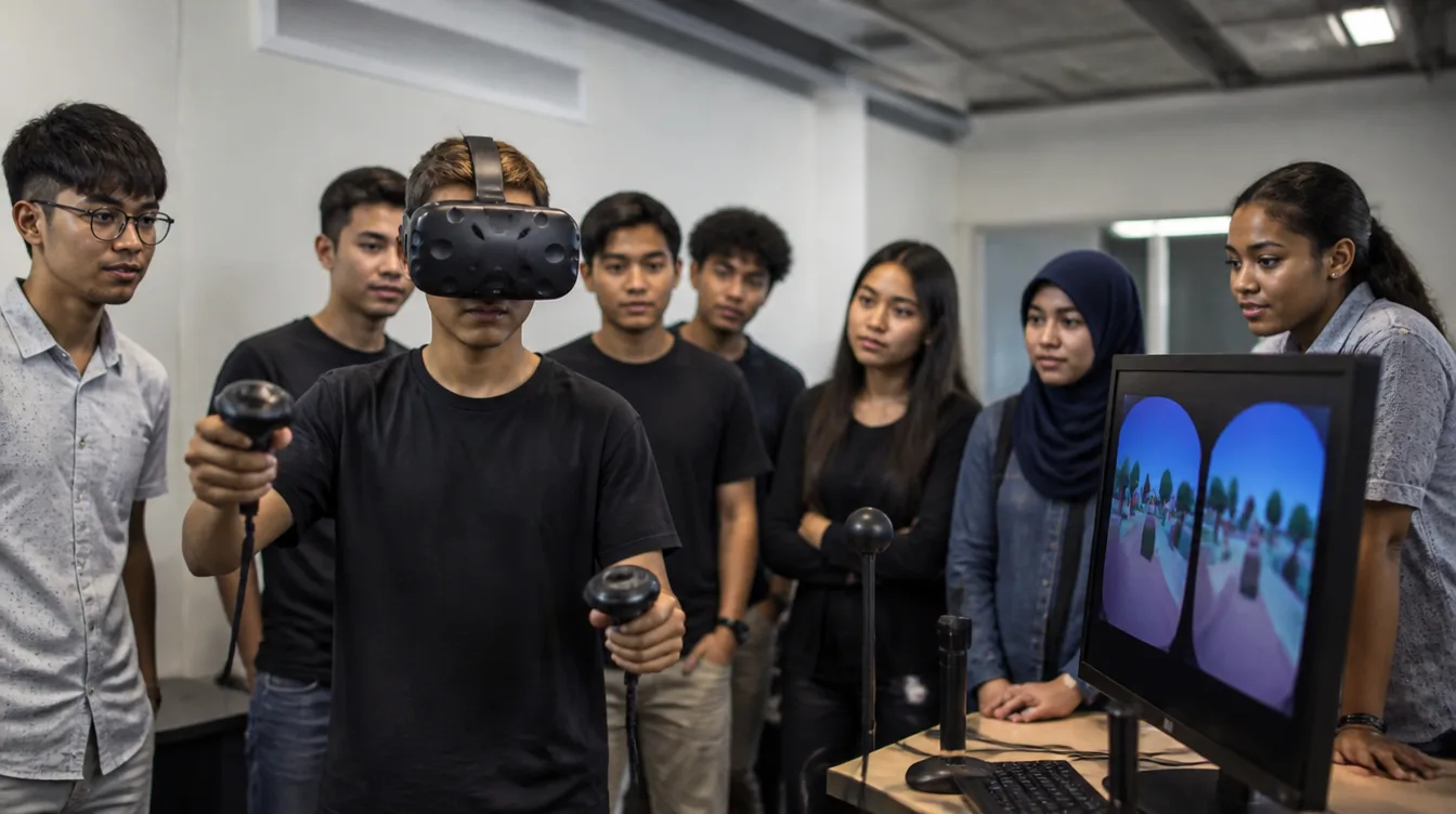 Digital Design students test a VR prototype