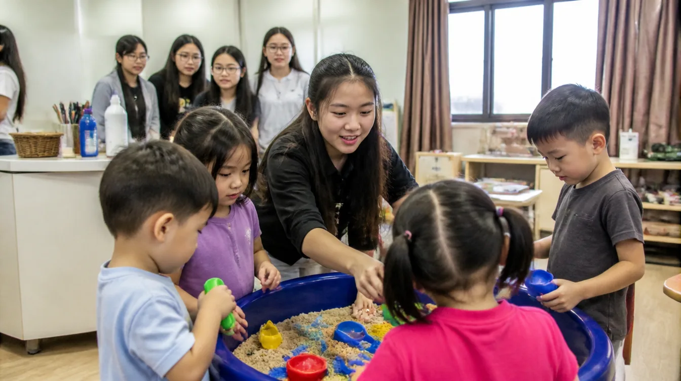 Sensory play in the learning lab