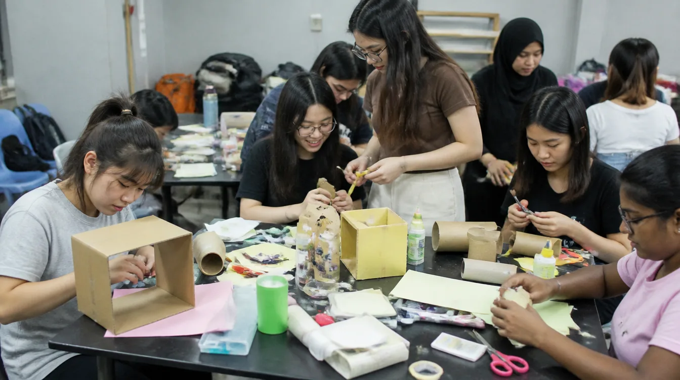 Trainees make teaching aids
