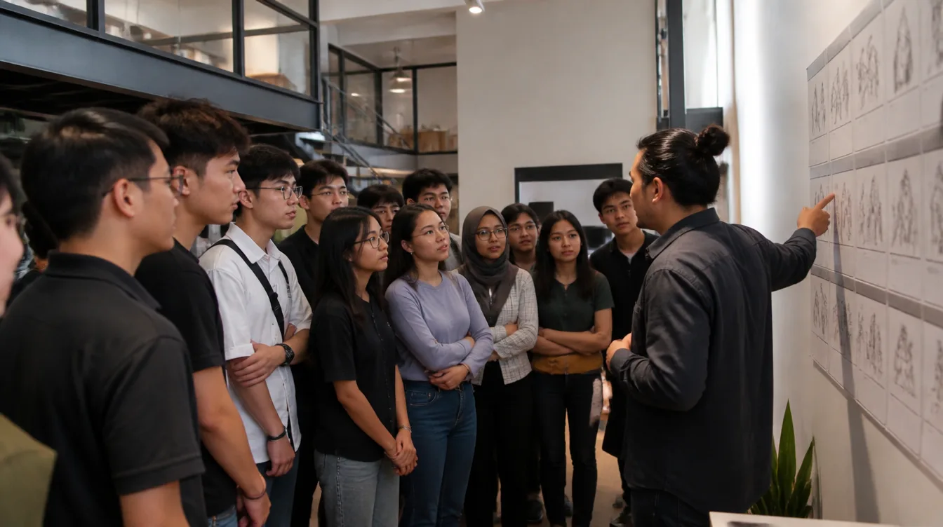 Students on an industry visit