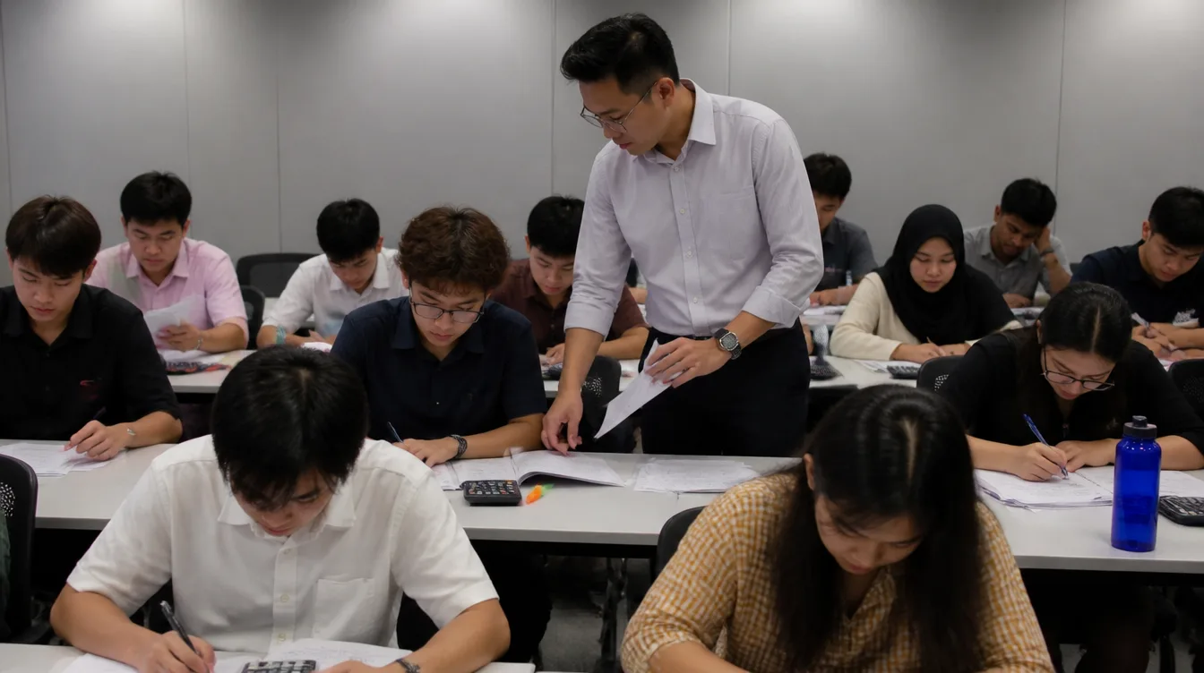 ACCA students in an exam preparation class