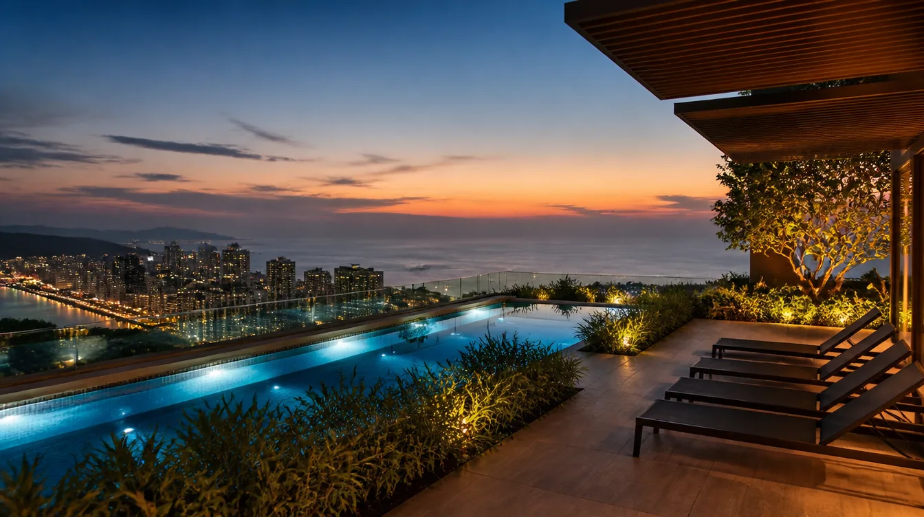 The rooftop terrace at Kenward's Residence