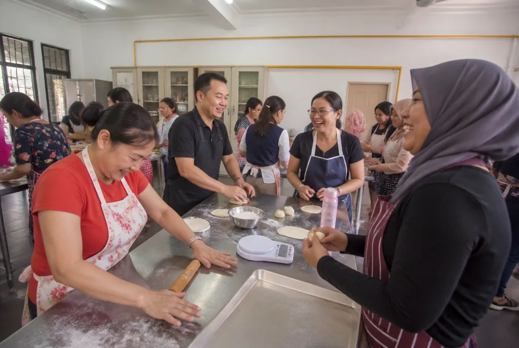 A Saturday cooking workshop for families.
