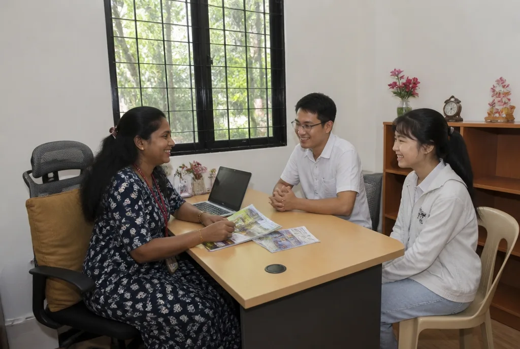 A Senior 2 family meets the counselling unit.