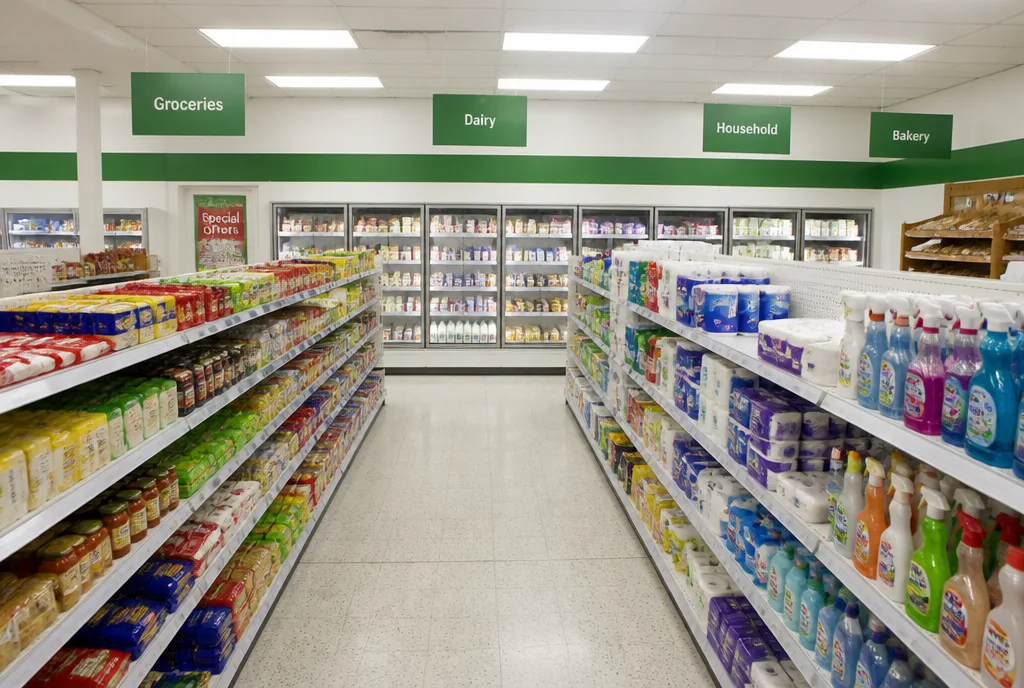 The grocery floor of a Lian Tat Fresh Mart