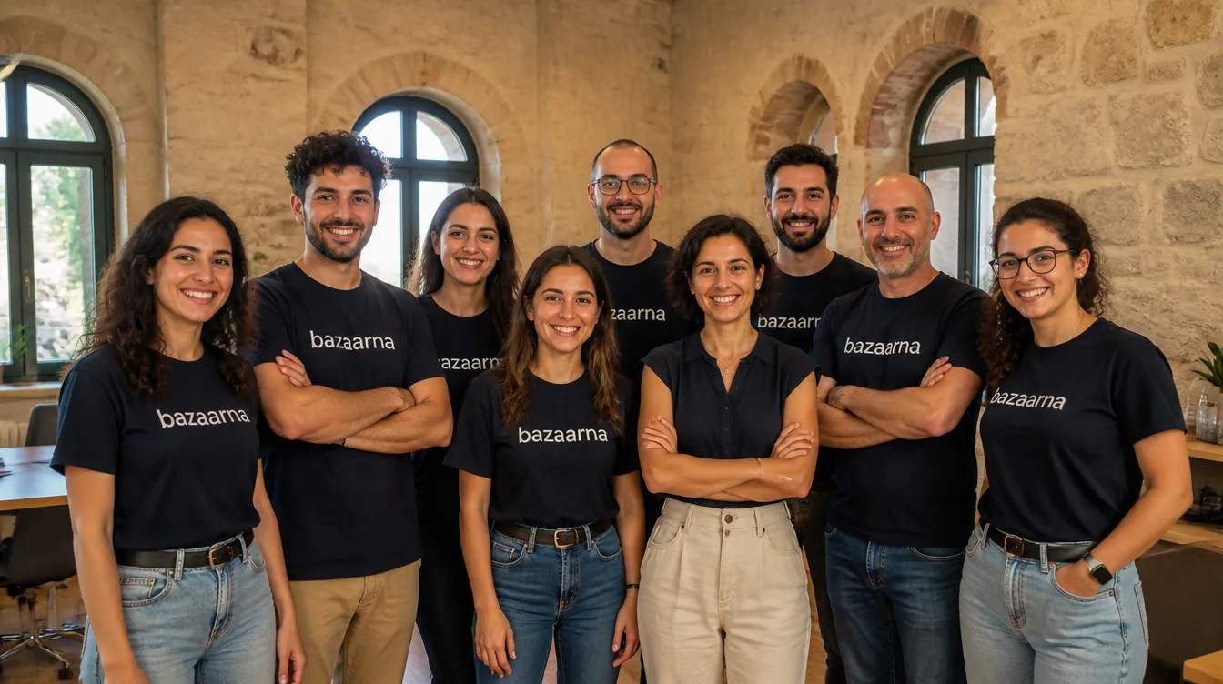The Bazaarna team in the Gemmayzeh office