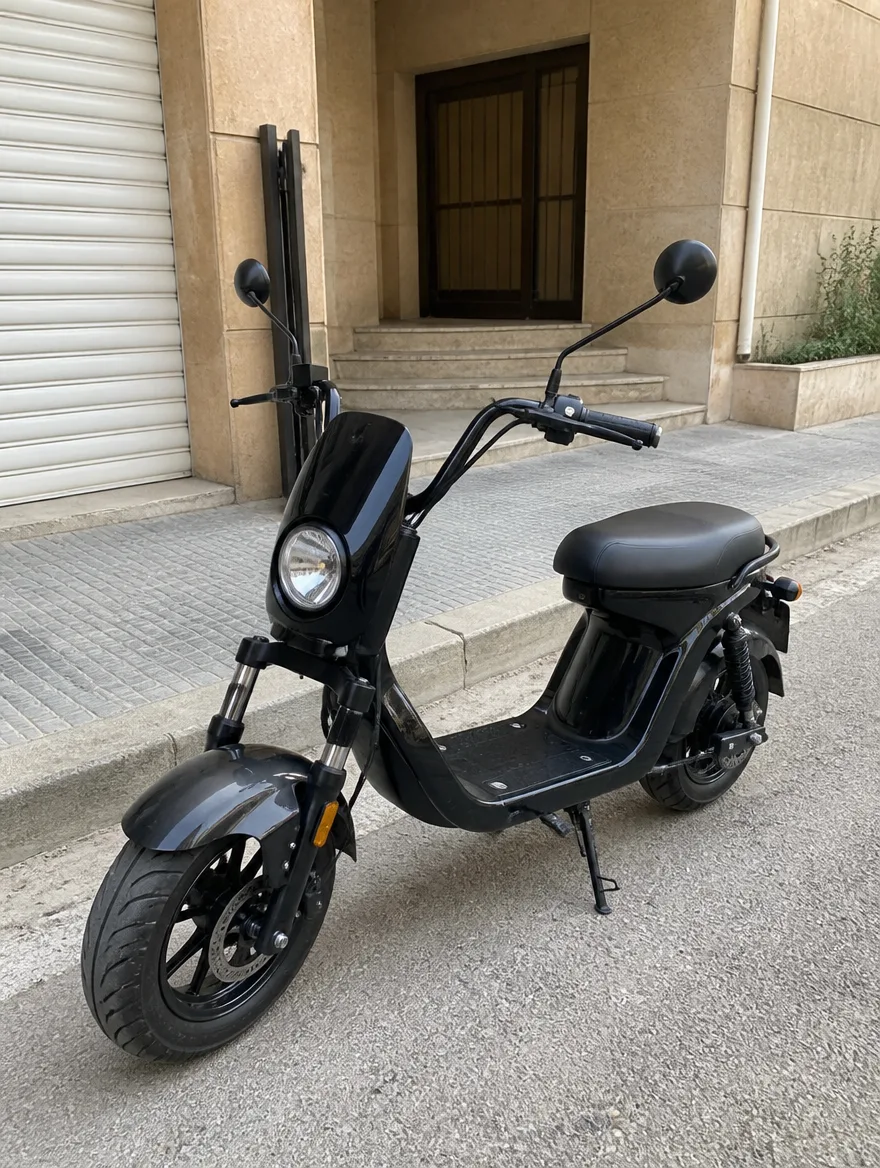 Electric moped, black