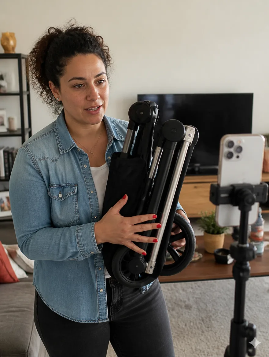 Nour Khoury presenting items