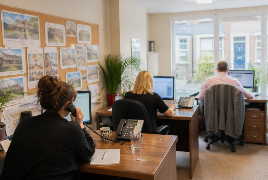 The team at work inside the Montpellier Parade office