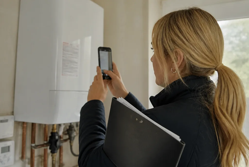 Meera Patel carrying out a property inspection