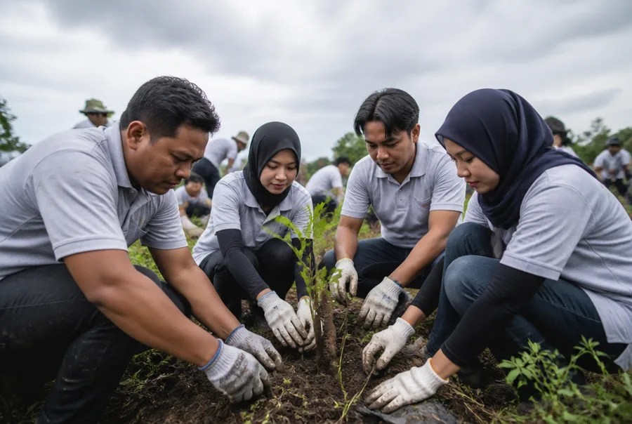 Community planting day, Kota Damansara