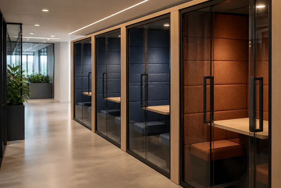 Focus booths, shared services centre