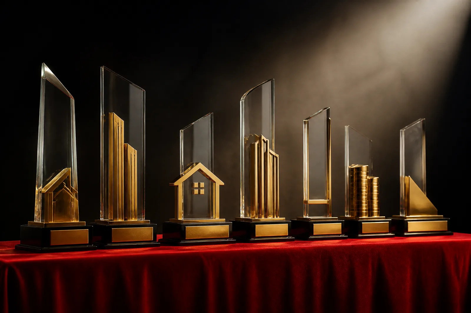 Vermilion Properties industry award trophies