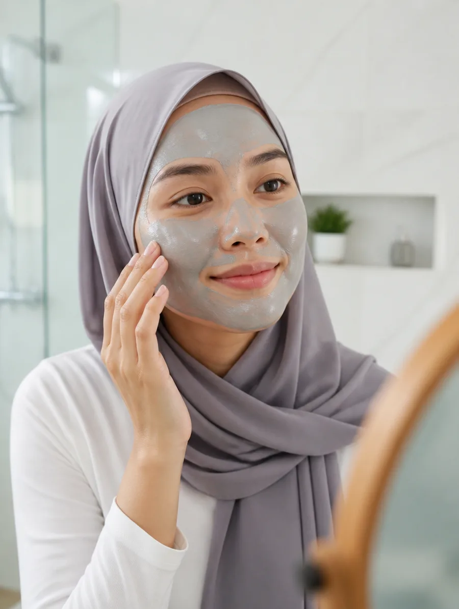 Applying Salicylic Acid 2% Clay Masque