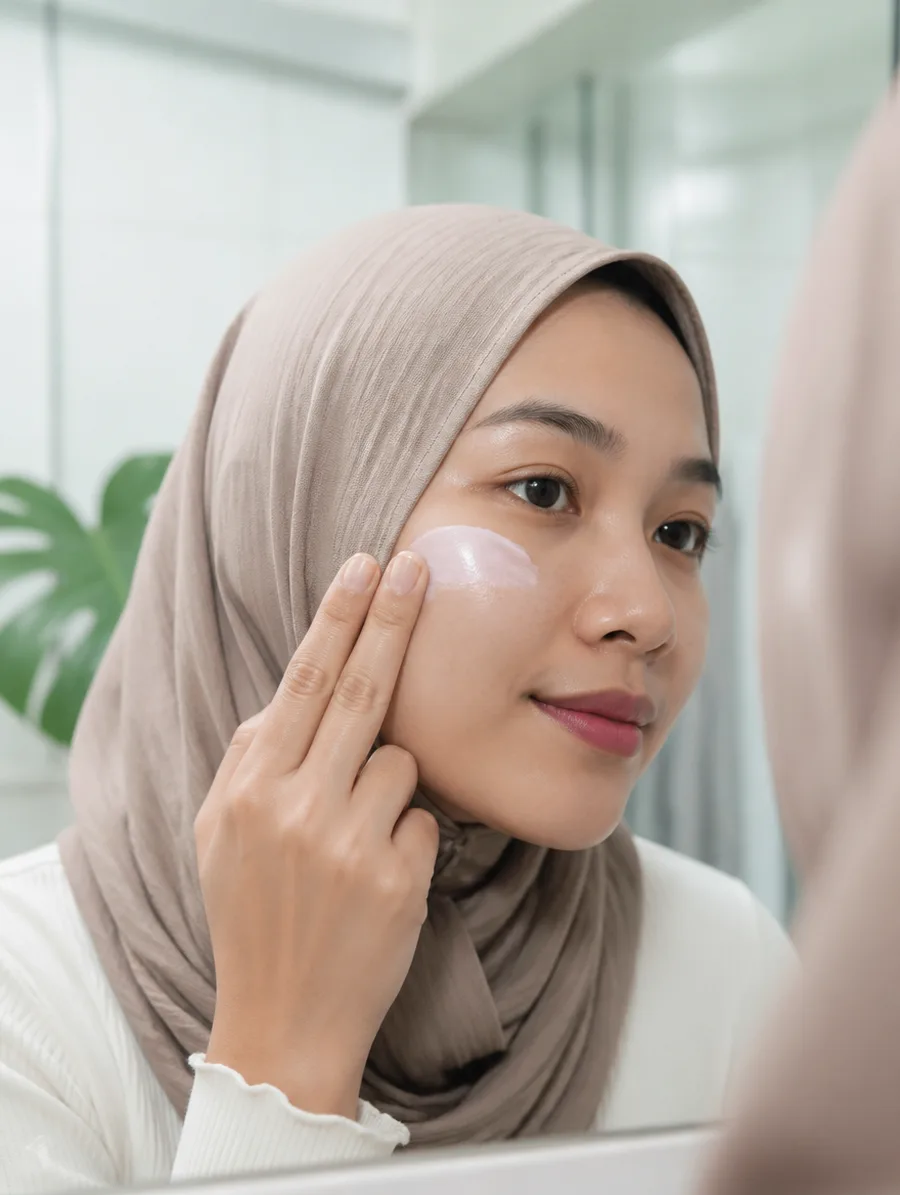 Applying Mineral SPF 45 Fluid