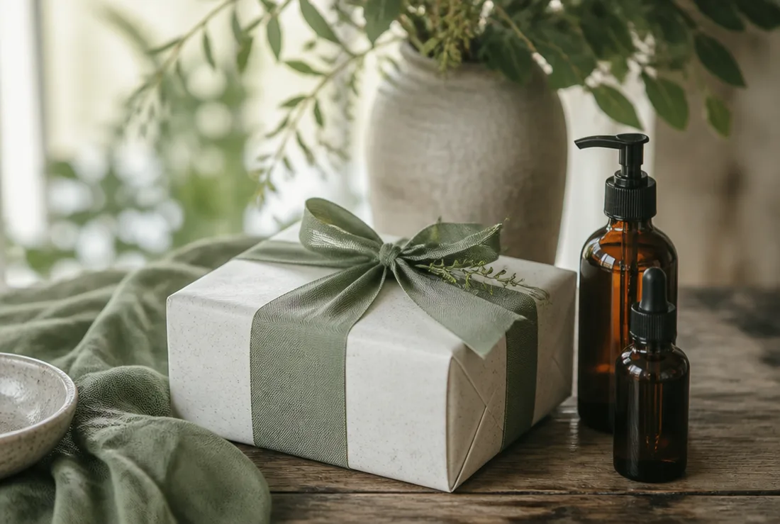 A Nova gift set with ribbon