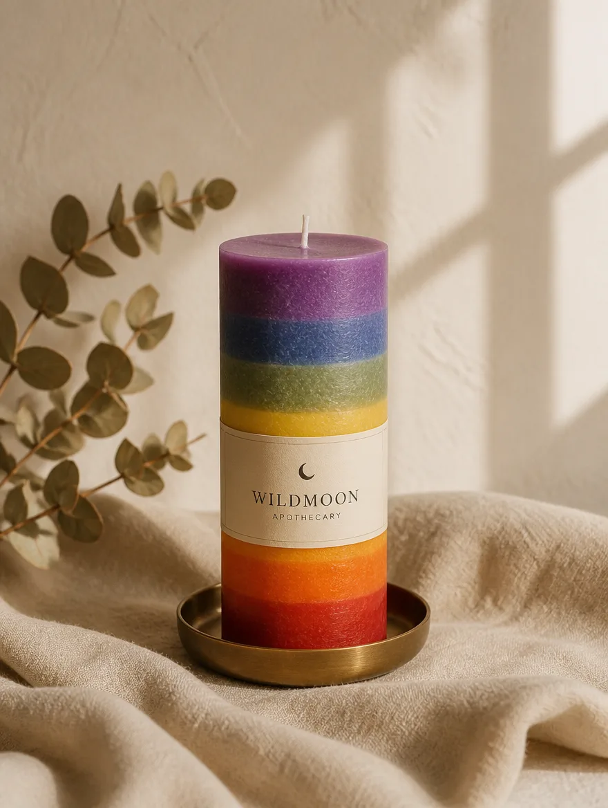 Seven Layer Chakra Candle