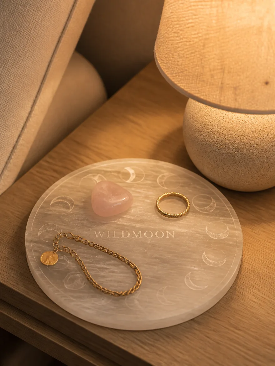 Moon Phase Selenite Charging Plate, image 2