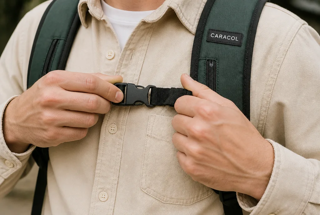 Clip the sternum strap