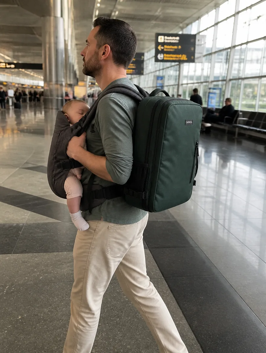 Flying with a baby, customer photo