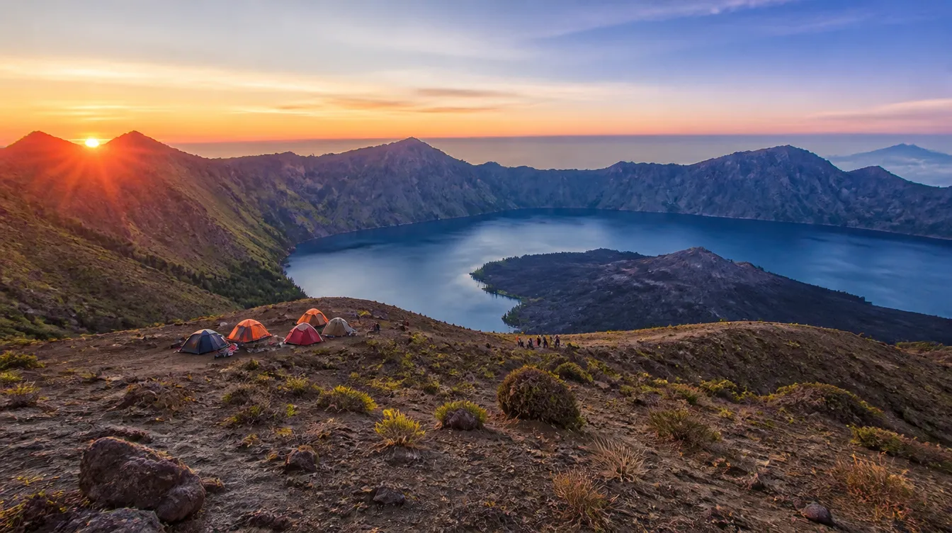 Camp on the crater rim. Summit for sunrise.