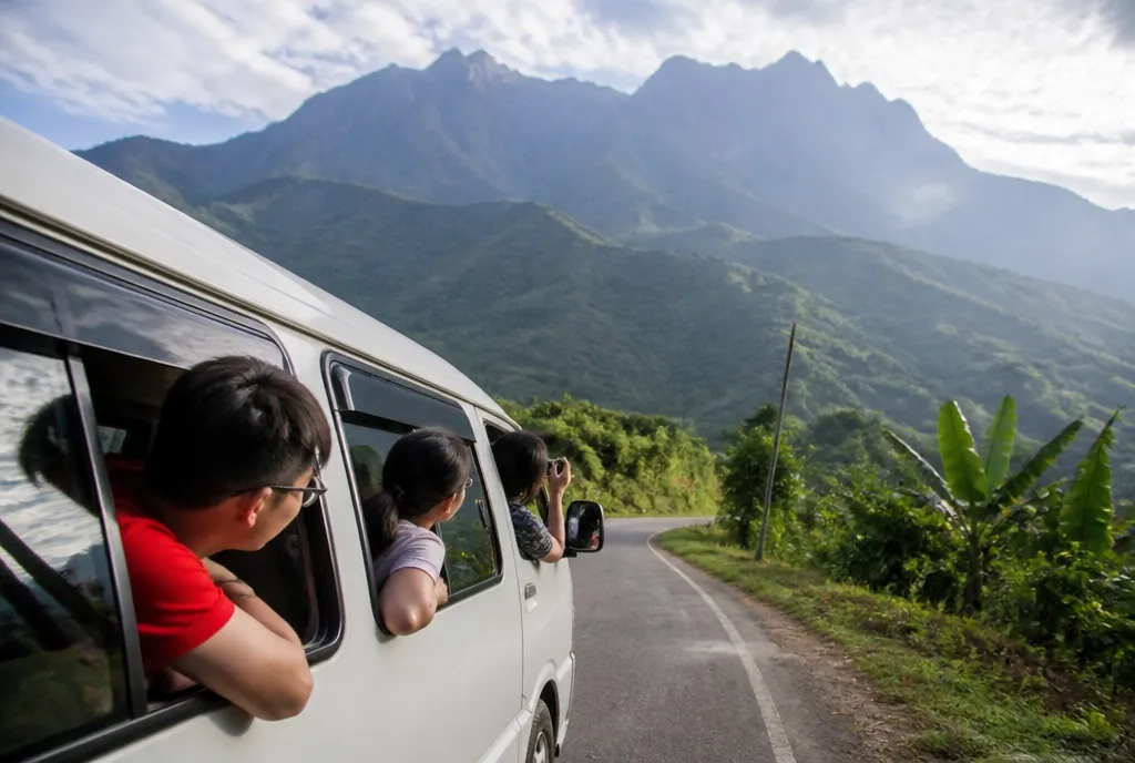 Driving to Kundasang