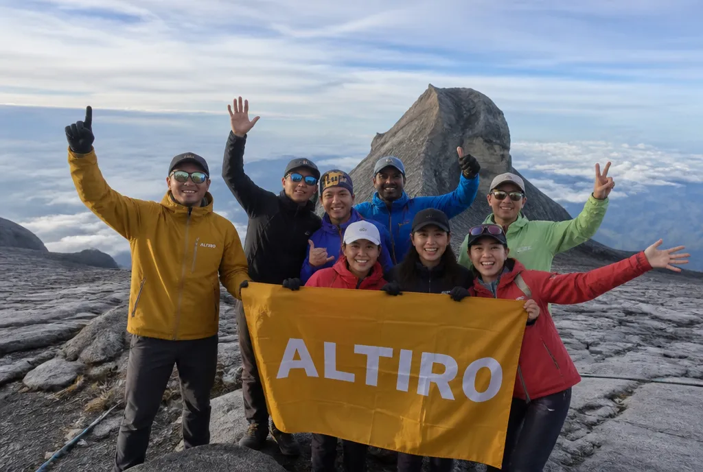On Mount Kinabalu Summit, Sabah with Altiro