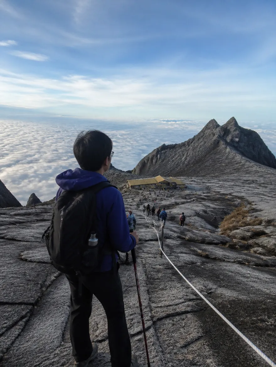 Mount Kinabalu Summit, Sabah on the trail