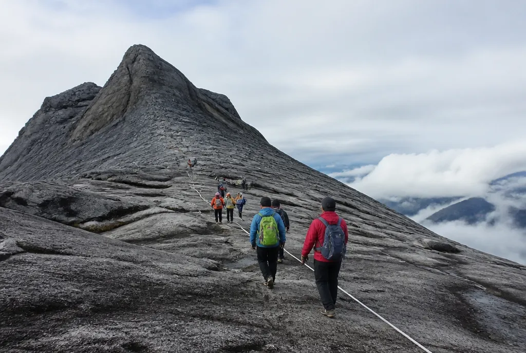 The granite summit plateau