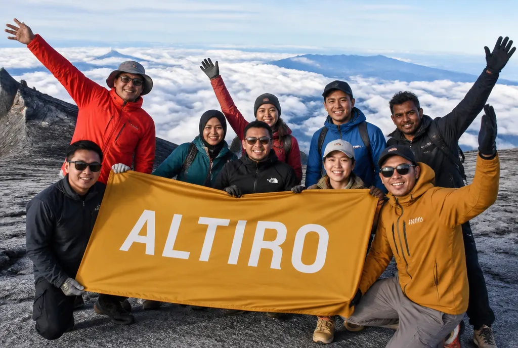 On Mount Kinabalu Summit, Sabah with Altiro