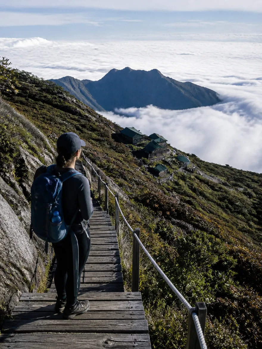 Mount Kinabalu Summit, Sabah on the trail