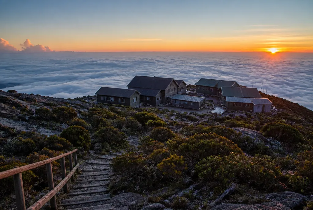 The hut village at 3,272 m