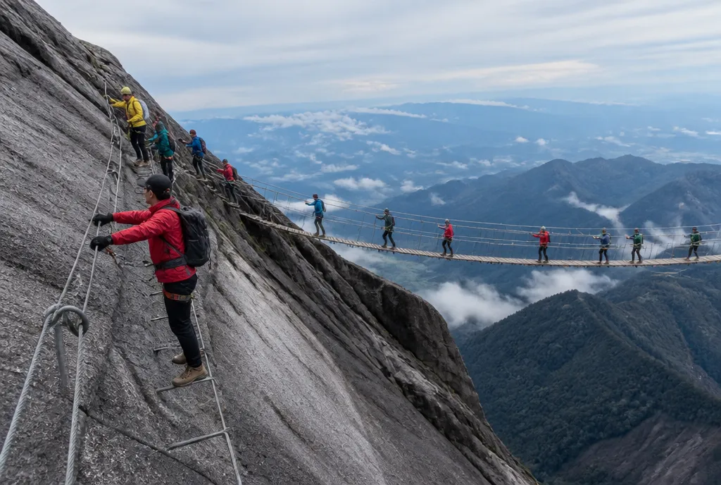 The rope bridge