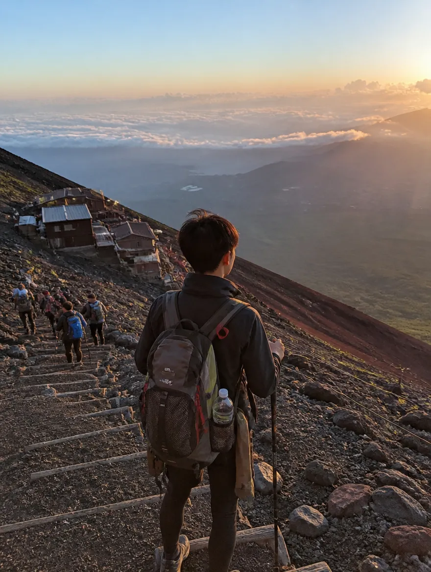 Mount Fuji, Japan's Highest Peak on the trail