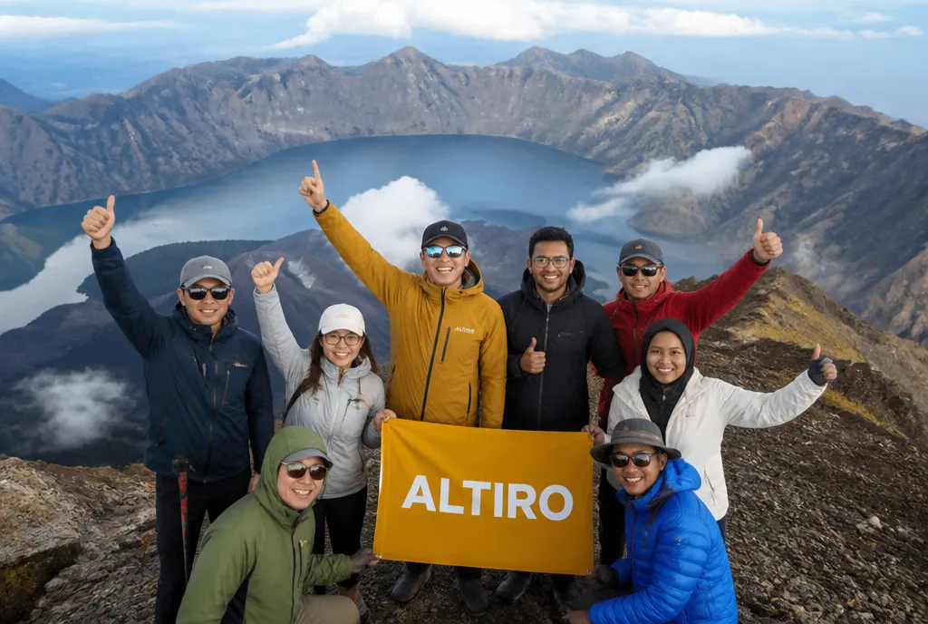 On Mount Rinjani Main + Second Summit with Altiro