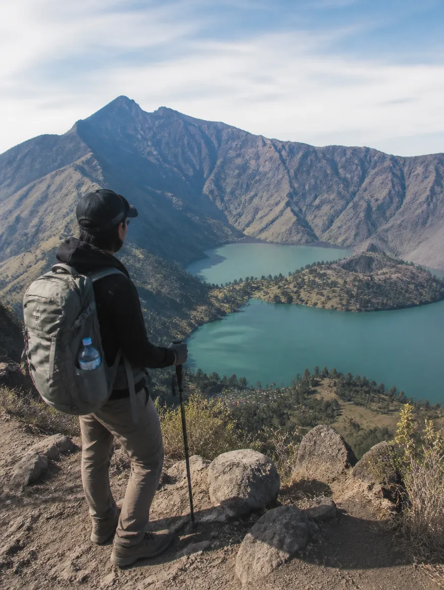 Mount Rinjani Main + Second Summit on the trail