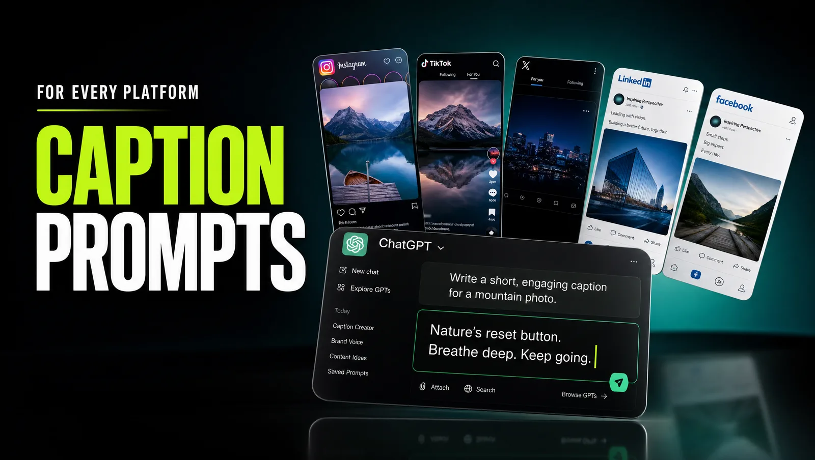 30 Social Media Caption Prompts for Every Platform