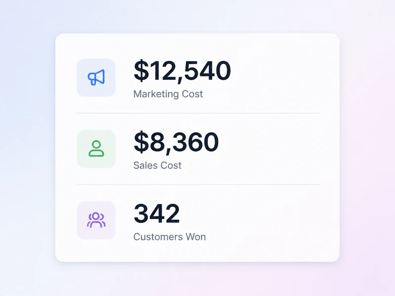 Customer Acquisition Cost Calculator result panel