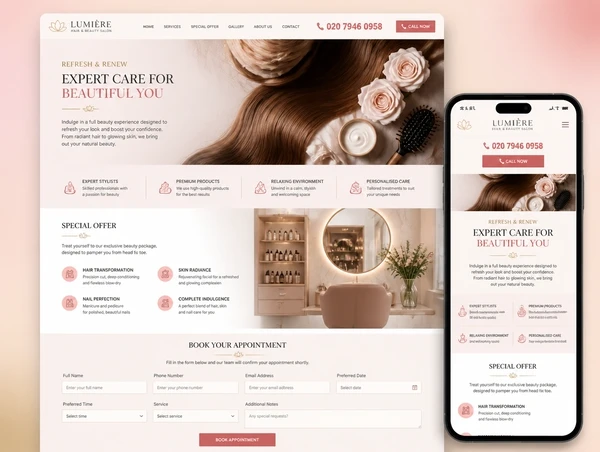 A search advertisement shown beside the single offer landing page it opens