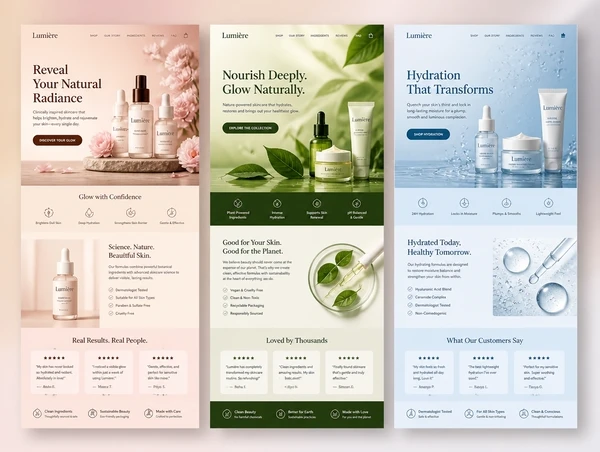 A set of advert creative variants for one offer shown side by side