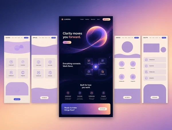 One brand set against four competitors sharing the same colours and shapes