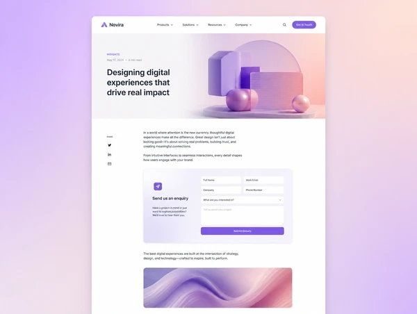 An article page with a clear direct answer near the top