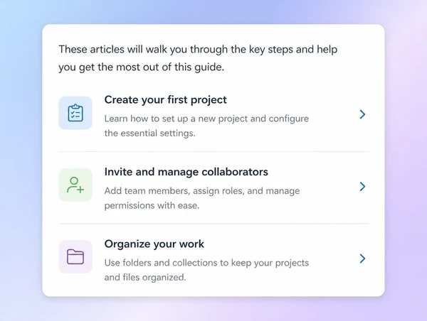 A deep guide page with the smaller supporting articles linked into it