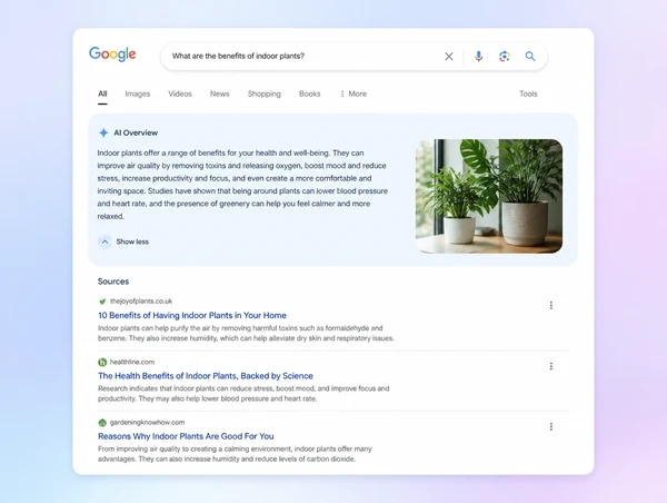 A chat assistant answer with the article it cited listed as the source