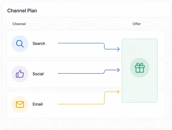 One supplier offer shown on search, social and email