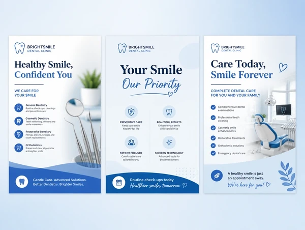 Three Instagram advert designs for one business shown as separate creative variations