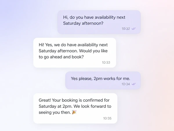 A social inbox with customer messages answered within minutes